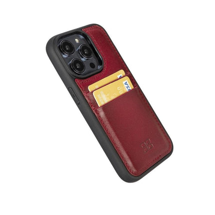 Flexible Leather Back Cover with CardHolder for iPhone 14 Series