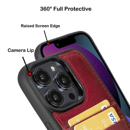 Flexible Leather Back Cover with CardHolder for iPhone 14 Series