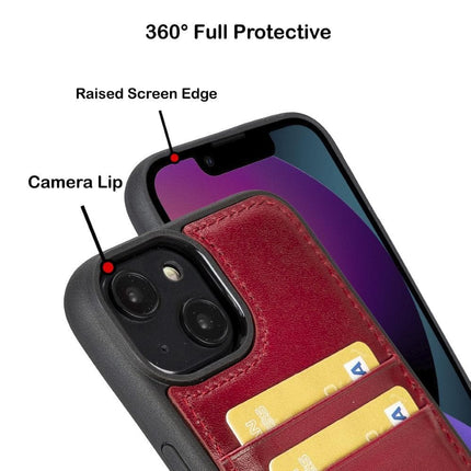 Flexible Leather Back Cover with CardHolder for iPhone 14 Series