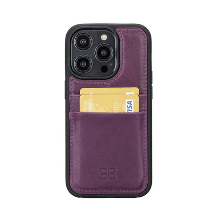 Flexible Leather Back Cover with CardHolder for iPhone 14 Series