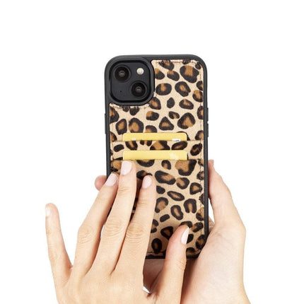 Flexible Leather Back Cover with CardHolder for iPhone 14 Series