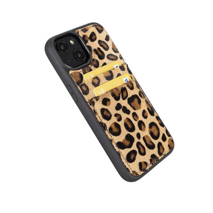 Flexible Leather Back Cover with CardHolder for iPhone 14 Series