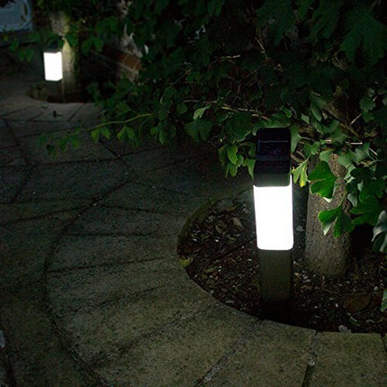 Outdoor Solar Powered Garden Post Lights Set of 2