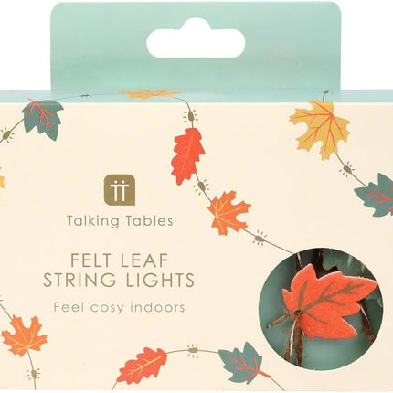 Talking Tables Fall Indoor LED String Warm Glow Autumnal Table Decorations Fun F