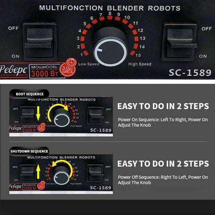 Blender Smoothie Maker 4500W Powerful Jug Blender for Kitchen, 2L Container+Cups