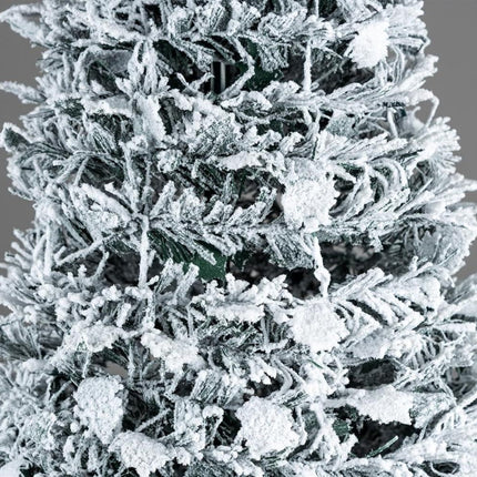 4Ft Pre-Lit Pop-Up Christmas Tree Battery Operated Easy Assembly Snowy Flocked