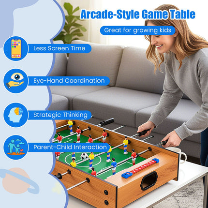2 in 1 Multi Game Table Compact Tabletop Foosball Table and Hockey Game