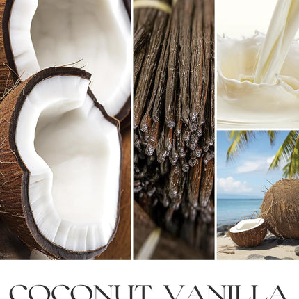 Vanilla Coconut Candle, Scented Candles, Soy Candles, Vanilla Candle, Aromatherapy Candle, Soy Wax Candle, Candle for Home Scented, 9Oz, AO-LZY0115