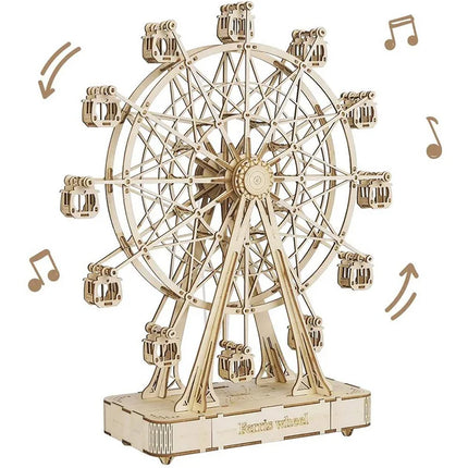 Rolife 3D Puzzle Ferris Wheel Music Box Box Model Kit with Music for Children and Adults Crafts Adults Women 3D Puzzle