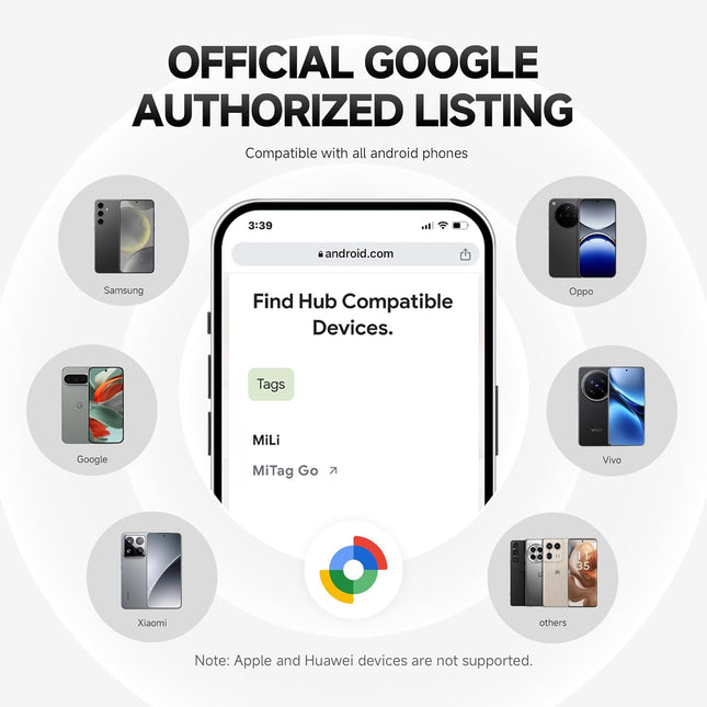 Bluetooth Tracker for Android | Luggage Tracker | Key Finder | Item Locator Compatible with Google Find Hub App, Tracking Tag for Keys, Suitcase, Bag, Wallet, Black-1Pack