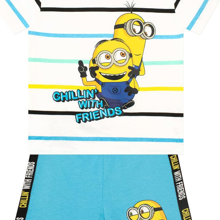 Boys Top and Shorts Set Blue 9-10 Years