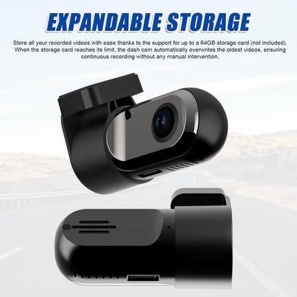 USB Dash Camera 360 Degree Rotation, Car Android Navigation Driving Video Recorder, DVR Dashboard Camera with ADAS Assisted System 140° Wide Angle Support Nightvision Loop Recording