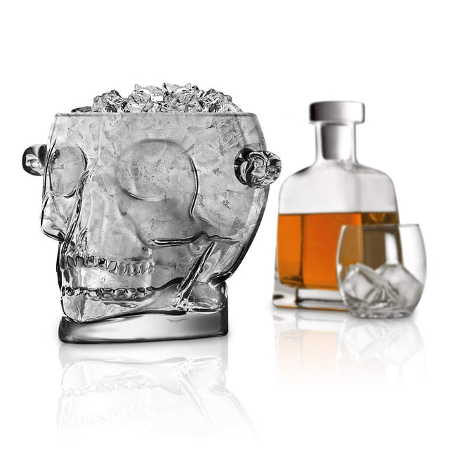 Ice Bucket Wine Cooler Champagne Beer Brainfreeze Glass Skull Party Bar Gift UK