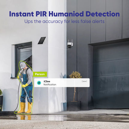 Annke 4MP Wifi Video Security Surveillance Camera Two Way Audio 18650 Rechargeable Battery with Solar Panel Outdoor 128G Storage