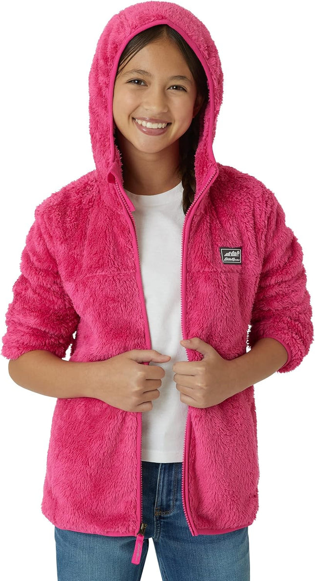 Kids' Jacket - Kids' Full Zip Ultra Soft Sherpa Fleece Hoodie Sweatshirt for Boys and Girls (5-20)