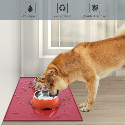 Large Pet Puppy Silicone Waterproof Feeding Food Mat Dog Non Slip Bowl Placemat