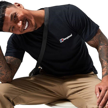 Mens Berghaus T Shirt Organic 100% Cotton Classic Logo Crew Neck Tee