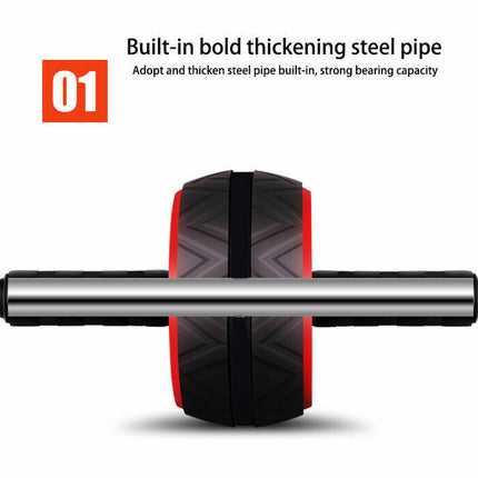 Pro Abs Roller Exercise Wheel Abdominal Core Strength Workout Muscle Cruncher