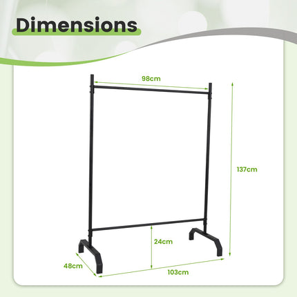 Heavy-Duty Metal Clothes Rack for Display and Storage