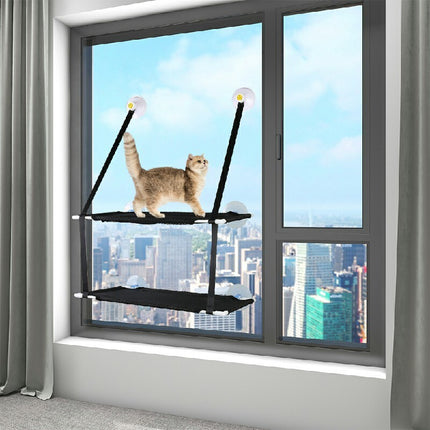 Pet Cat Window Hammock Window Mounted Hanging Bed Cute Suction Pet Perch Seat UK