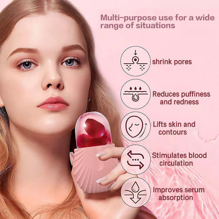 Ice Cube Silicone Massager-Face Ice Roller Mold-Reusable Facial Care Beauty Tool