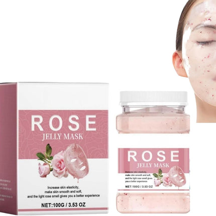 Jelly Mask,Jelly Face-Mask,Jelly Mask for Face,Natural Rose Jelly Mask,Rose Smoothing Facial Mask,Moisturizing Facial Mask,Jelly Face-Mask for Skincare,Skincare Moisturizing Gel Mask