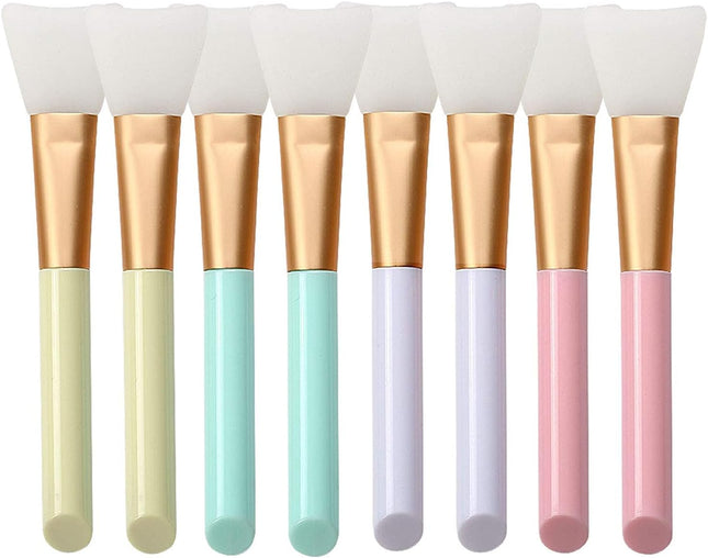 8PCS Silicone Face Mask Brush, Mask Beauty Tool Soft Silicone Facial Mud Mask Applicator Brush Hairless Body Lotion and Body Butter Applicator Tools