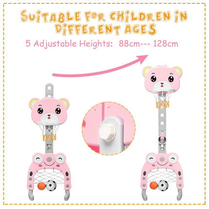 3 in 1 Kids Basketball Hoop and Stand Set for Kids