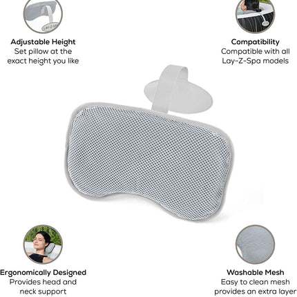 Bestway Lay-Z-Spa Padded Pillow Head Rest Neck and Head Support Set for Hot Tub