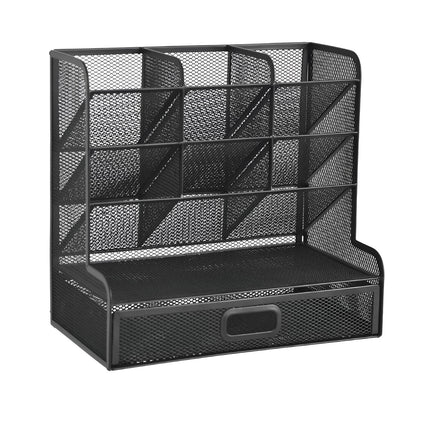 Desk Organiser Set Metal Mesh Office Pen Pencil Holder Stationary Organizer Tidy