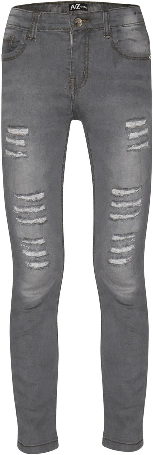 Girls Ripped Comfort Jeans Stretch Pants Lightweight Casual Fashion for Kids Age 3-14 Years