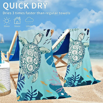 Extra Large Microfibre Beach Towels for Adults , 180 × 90 Cm Quick Dry 2 Pack