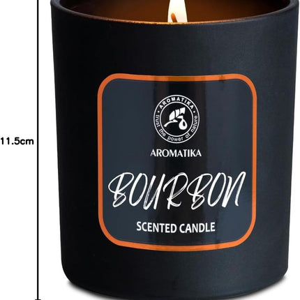 Scented Candle Bourbon 200G - Soy Wax Candle - Home Scented Candle - Aromatherapy Candle - Rich and Intense Scent - Air Freshener - Glass Candle Gift - Gift for Men