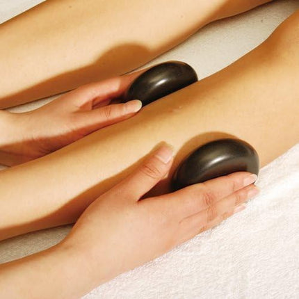 Hot Stones Massage Set, 16 Pcs Professional Hot Stone Massage Kit - 8 Small, 4 Medium, 4 Large Black Basalt Stones for Full Body Therapy, Deep Tissue Muscle Relief on Back, Legs, Feet