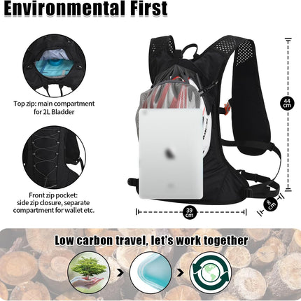 Hydration Pack with Hydration Bladder BPA Free|Large Big Cycling Backpack|Bike Backpack for Running Skiing Hiking Cycling|Backpack with Hydration System