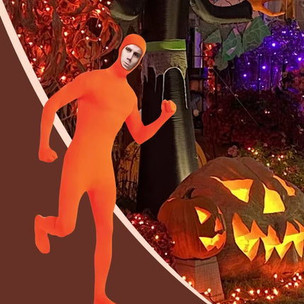 Full Bodysuit Open Face Stretch Adult Costume Zentai Disappearing Man Body Suit for Men Women Halloween Carnival Cosplay Costume