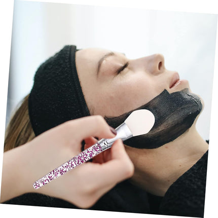 4Pcs Silicone Mud Mask Brush and Eye Mask Applicator Set Purple-White Facial Skincare Tools for Precise Face and Eye Application