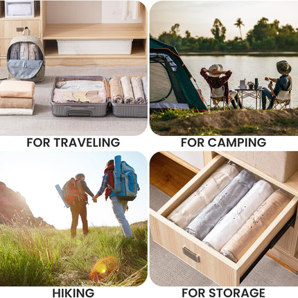 Small Vacuum Bags for Clothes Travel Vacuum Storage Bags 10Pack (40 X 60CM) Reusable Vacuum Storage Bags for Clothes Saves 80% of Storage Space Saver Bags for Clothes, Bedding, Moving