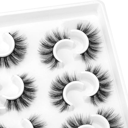 False Eyelashes, 3D Faux Mink Lashes Natural Long Thick Makeup Eyelashes Reusable Fake Eye Lashes