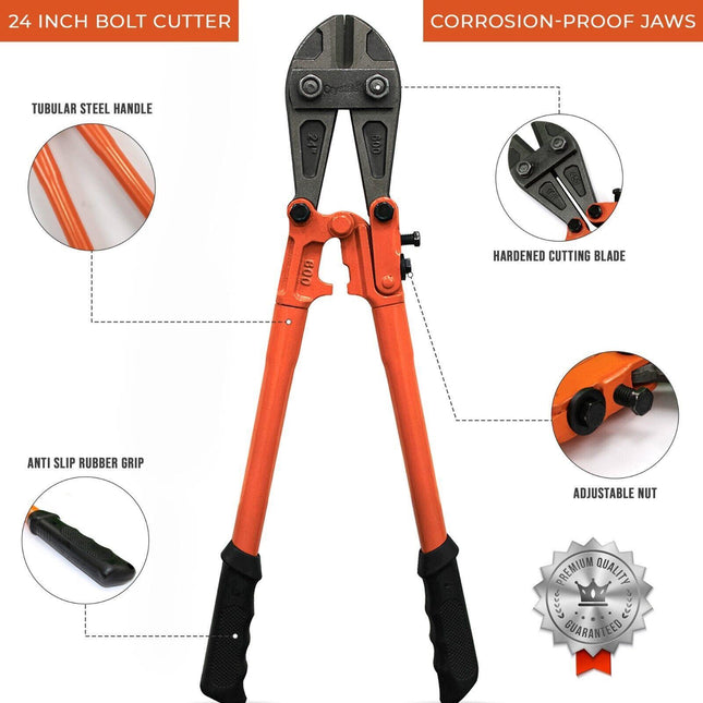 Cable Cutter for Carbon Steel Bolt Wire 24"Bolt Cutter Heavy Duty Blade