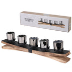 Silver Glass Tealight Holder