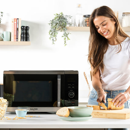 Salter Air Fryer & Microwave 2 in 1 Duowave 10 Cooking Modes with Baking Pan