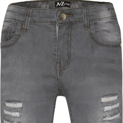 Girls Ripped Comfort Jeans Stretch Pants Lightweight Casual Fashion for Kids Age 3-14 Years