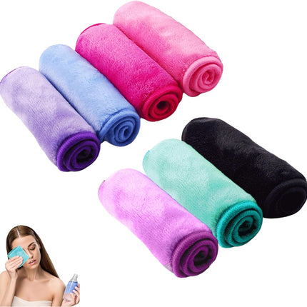 7 Pcs Face Cloth Makeup Remover Cloth Face Wipes Makeup Remover Facial Cleaning Wipes Simple Face Wipes Cleansing Cloths for Face Skin Soft Face Cloth Makeup Pads for Beauty Routine Make up Removing