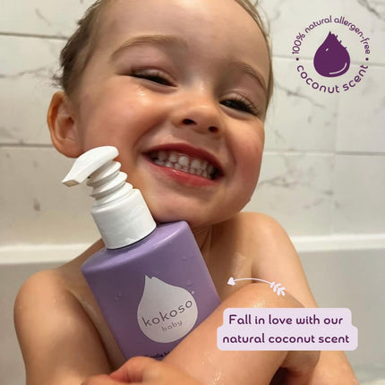 Kokoso - Baby Hair & Body Wash, 100% Natural Coconut Oil Fragrance - Organic Coc