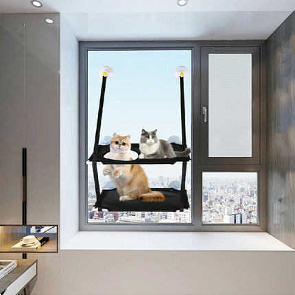 Pet Cat Window Hammock Window Mounted Hanging Bed Cute Suction Pet Perch Seat UK