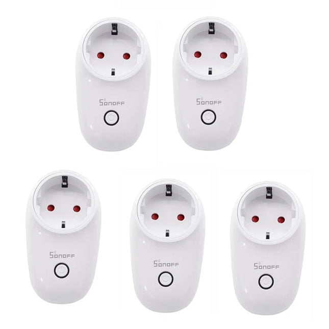 5Pcs  S26 10A AC90V-250V Smart WIFI Socket DE Wireless Plug Power Sockets Smart Home Switch Work with Alexa Google Assistant IFTTT