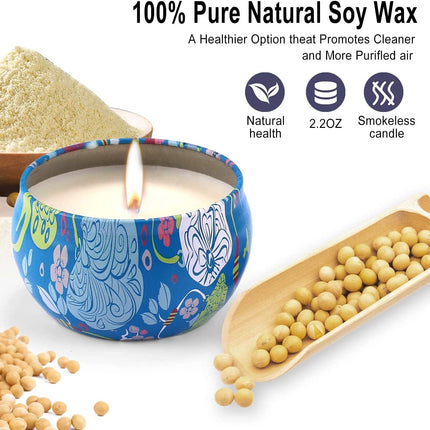 Scented Candles Gifts for Everyone, 4 Packs Natural Soy Wax Candle Set, 2.5Oz Aromatherapy for Relieve Stress, Perfect Gifts for Mother/Father’S Day, Birthday.