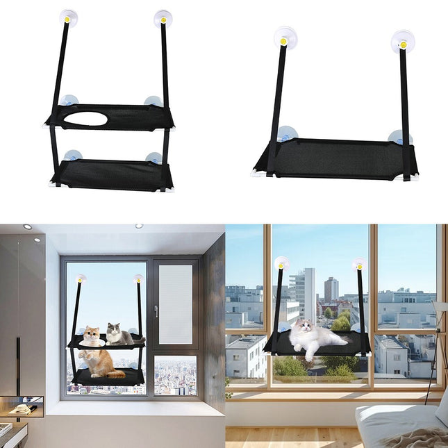 Pet Cat Window Hammock Window Mounted Hanging Bed Cute Suction Pet Perch Seat UK