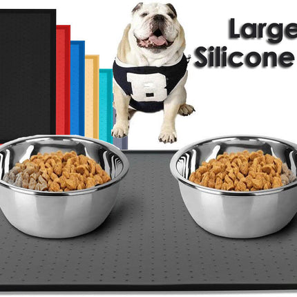 Large Pet Puppy Silicone Waterproof Feeding Food Mat Dog Non Slip Bowl Placemat